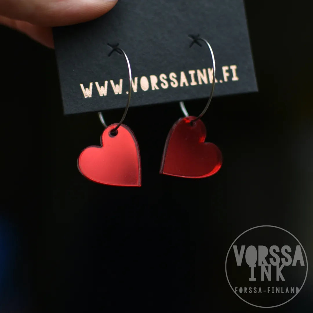 Sydän korvakorut| Vorssa Ink